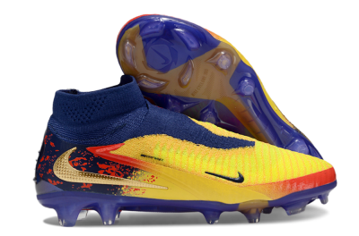 Unisex Nike Phantom 6 Elite High FG Firm Ground High-Tops Football Boots - Yellow/Red/Blue/Gold