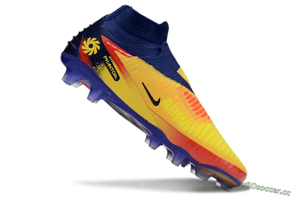 Unisex Nike Phantom 6 Elite High FG Firm Ground High-Tops Football Boots - Yellow/Red/Blue/Gold 4