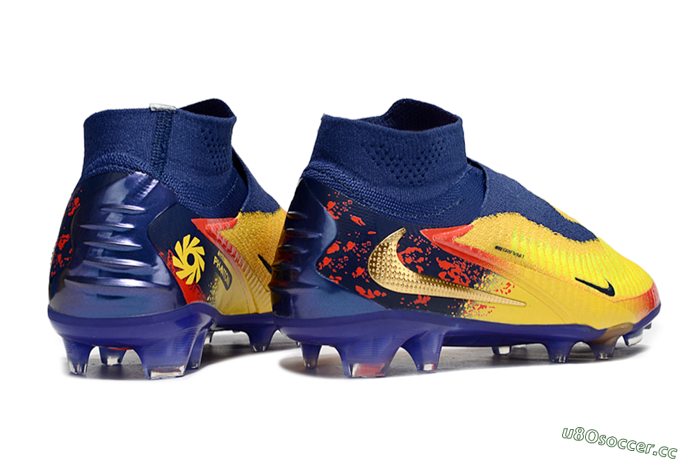 Unisex Nike Phantom 6 Elite High FG Firm Ground High-Tops Football Boots - Yellow/Red/Blue/Gold 6