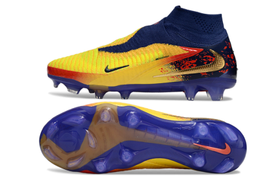 Unisex Nike Phantom 6 Elite High FG Firm Ground High-Tops Football Boots - Yellow/Red/Blue/Gold
