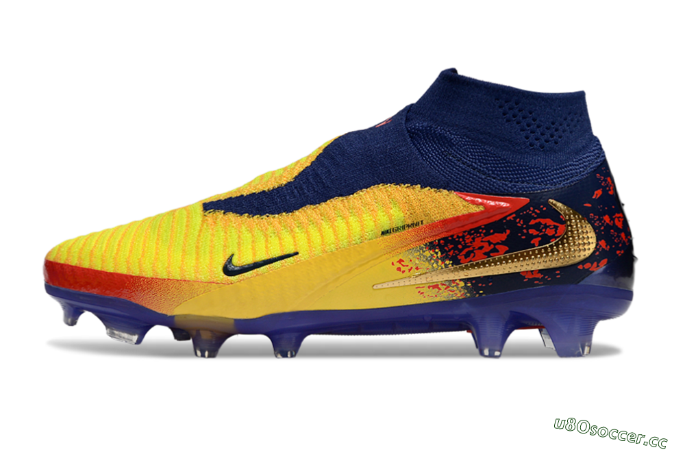 Unisex Nike Phantom 6 Elite High FG Firm Ground High-Tops Football Boots - Yellow/Red/Blue/Gold 0