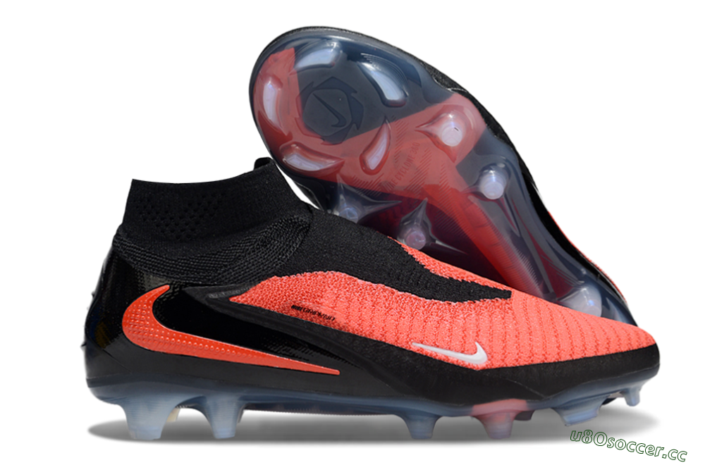 Unisex Nike Phantom 6 Elite High FG Firm Ground High-Tops Football Boots - Red/Black/White 2