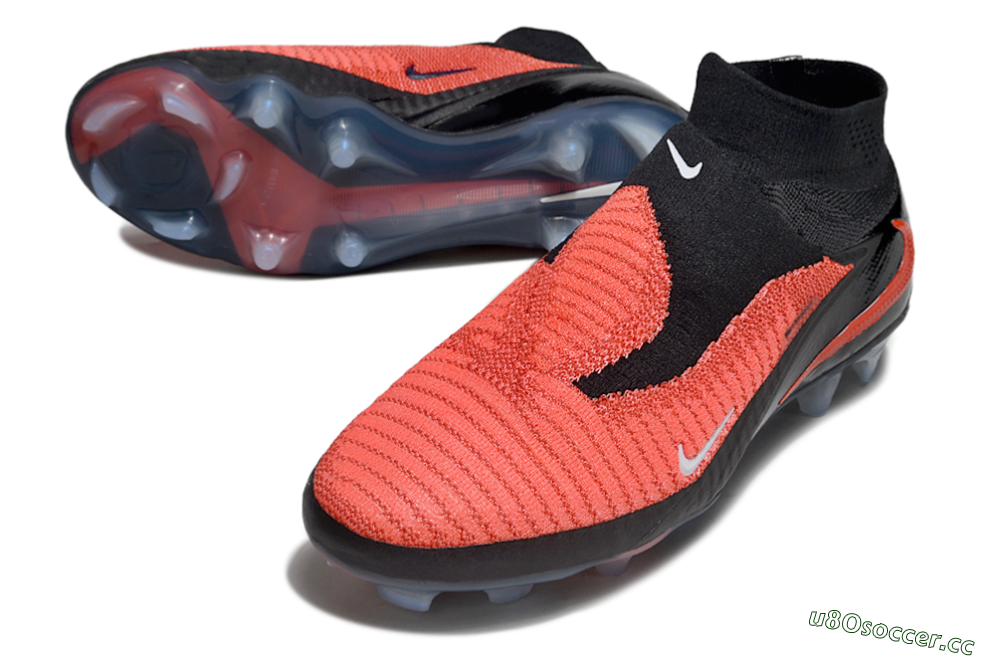 Unisex Nike Phantom 6 Elite High FG Firm Ground High-Tops Football Boots - Red/Black/White 3