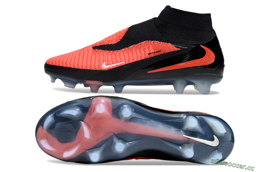 Unisex Nike Phantom 6 Elite High FG Firm Ground High-Tops Football Boots - Red/Black/White 1