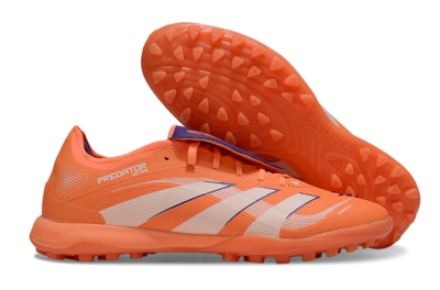 Men's Adidas Predator 25 Elite Foldover Tongue TF Artificial Turf Low-Tops Football Shoes - Red/Whtie/Blue