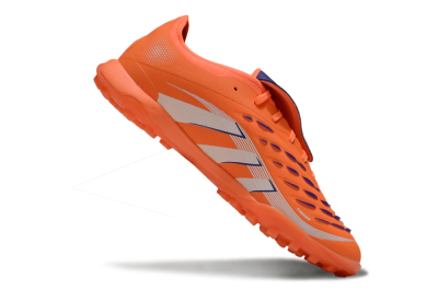 Men's Adidas Predator 25 Elite Foldover Tongue TF Artificial Turf Low-Tops Football Shoes - Red/Whtie/Blue