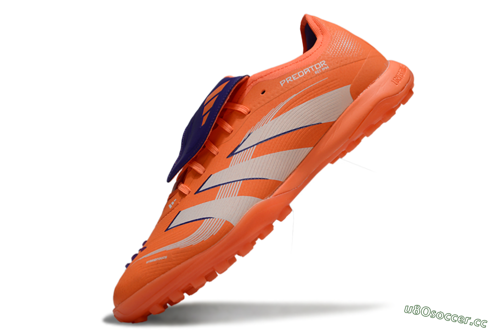 Men's Adidas Predator 25 Elite Foldover Tongue TF Artificial Turf Low-Tops Football Shoes - Red/Whtie/Blue 5