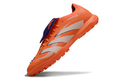 Men's Adidas Predator 25 Elite Foldover Tongue TF Artificial Turf Low-Tops Football Shoes - Red/Whtie/Blue