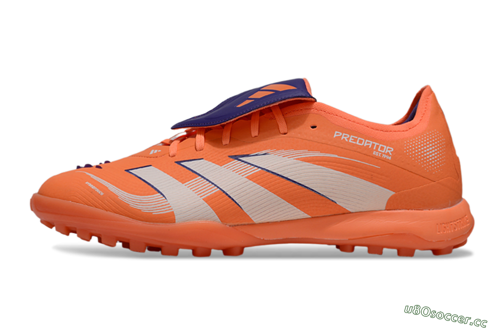 Men's Adidas Predator 25 Elite Foldover Tongue TF Artificial Turf Low-Tops Football Shoes - Red/Whtie/Blue 0
