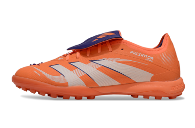 Men's Adidas Predator 25 Elite Foldover Tongue TF Artificial Turf Low-Tops Football Shoes - Red/Whtie/Blue