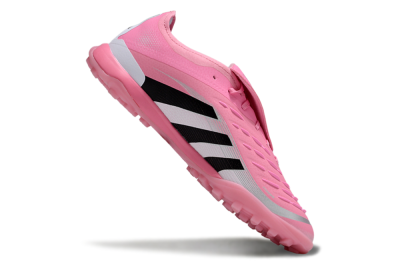 Men's Adidas Predator 25 Elite Foldover Tongue TF Artificial Turf Low-Tops Football Shoes - Pink/Silver/Black