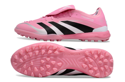 Men's Adidas Predator 25 Elite Foldover Tongue TF Artificial Turf Low-Tops Football Shoes - Pink/Silver/Black