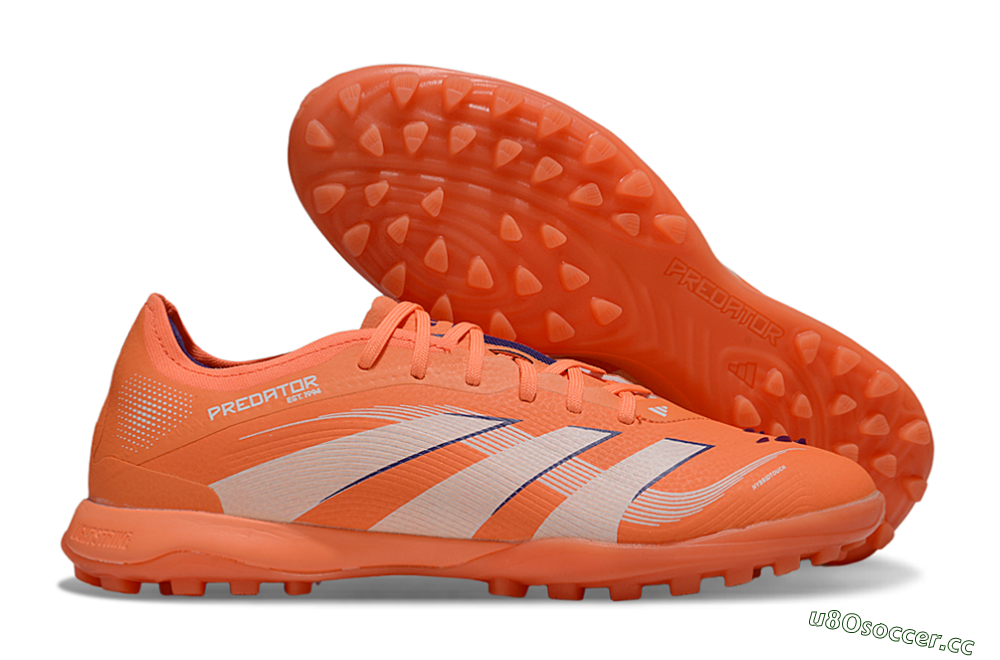 Men's Adidas Predator 25 Elite TF Artificial Turf Low-Tops Football Shoes - Red/Whtie/Blue 2