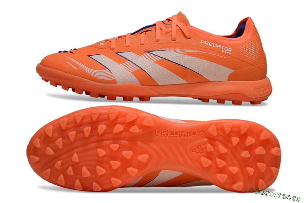 Men's Adidas Predator 25 Elite TF Artificial Turf Low-Tops Football Shoes - Red/Whtie/Blue 1
