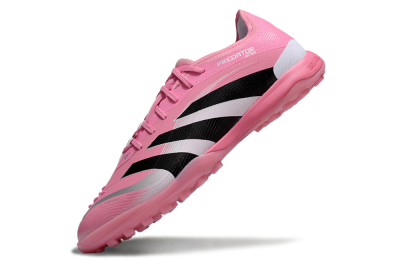 Men's Adidas Predator 25 Elite TF Artificial Turf Low-Tops Football Shoes - Pink/Silver/Black