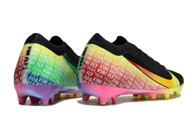 Men's Nike Air Zoom Mercurial Vapor 16 Elite AG Artificial Grass Low-Tops Football Shoes - Black/Yellow/Red