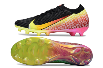 Men's Nike Air Zoom Mercurial Vapor 16 Elite AG Artificial Grass Low-Tops Football Shoes - Black/Yellow/Red