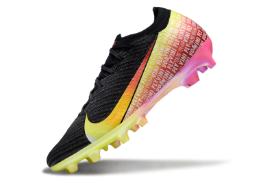 Men's Nike Air Zoom Mercurial Vapor 16 Elite AG Artificial Grass Low-Tops Football Shoes - Black/Yellow/Red