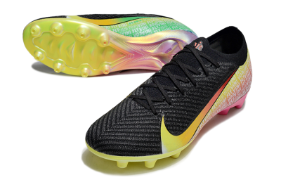 Men's Nike Air Zoom Mercurial Vapor 16 Elite AG Artificial Grass Low-Tops Football Shoes - Black/Yellow/Red