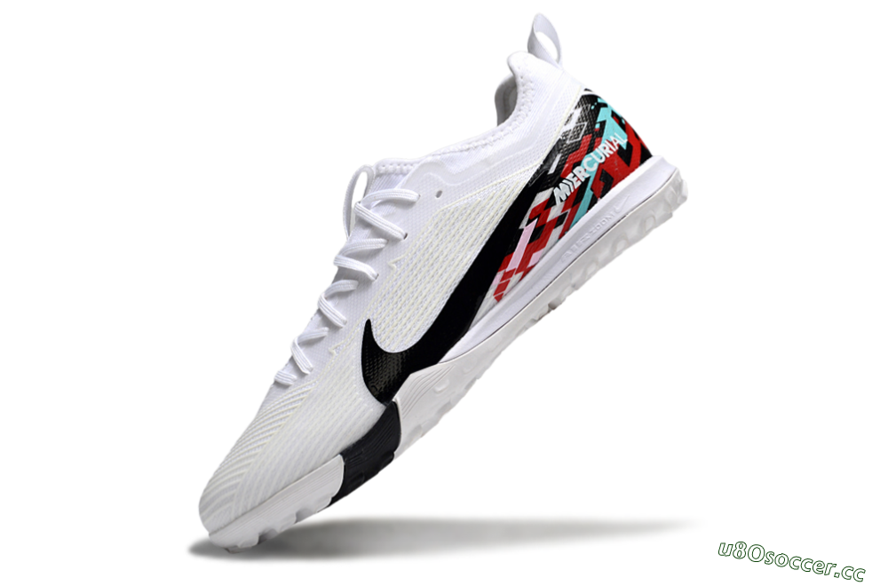 Unisex Nike Air Zoom Mercurial Vapor 16 Pro TF Artificial Turf Low-Tops Football Shoes - White/Black/Red 5