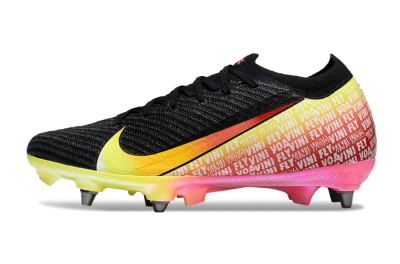 Men's Nike Air Zoom Mercurial Vapor 16 Elite SG Soft Ground Low-Tops Football Boots - Black/Yellow/Red
