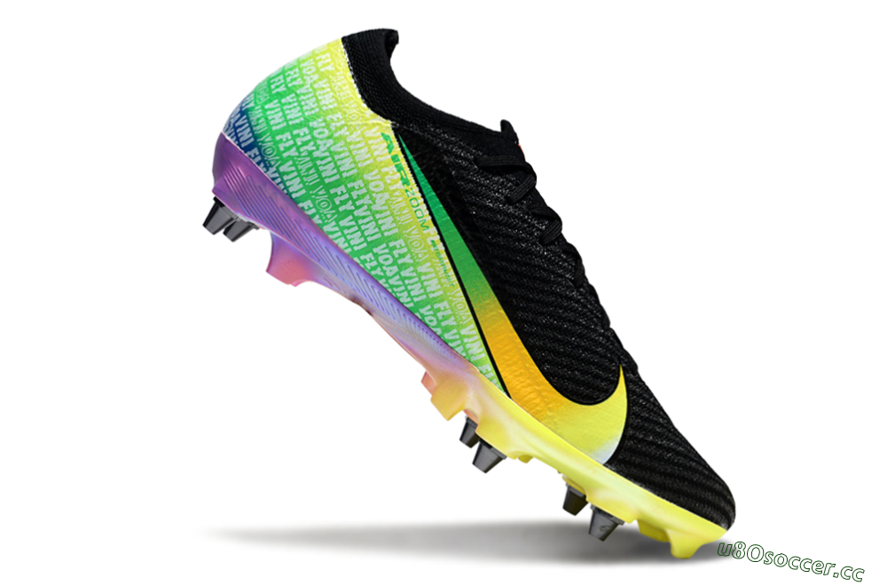 Men's Nike Air Zoom Mercurial Vapor 16 Elite SG Soft Ground Low-Tops Football Boots - Black/Yellow/Red 4