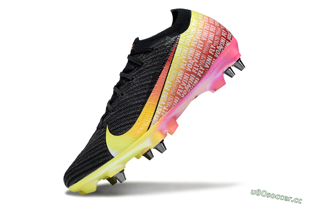 Men's Nike Air Zoom Mercurial Vapor 16 Elite SG Soft Ground Low-Tops Football Boots - Black/Yellow/Red 5