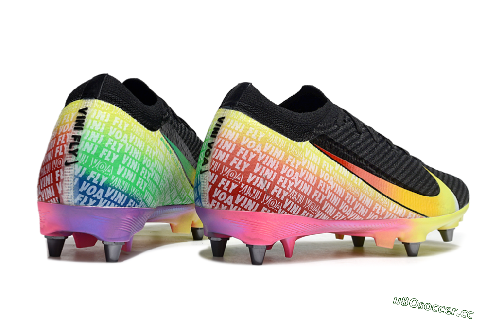 Men's Nike Air Zoom Mercurial Vapor 16 Elite SG Soft Ground Low-Tops Football Boots - Black/Yellow/Red 6