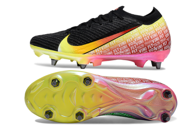 Men's Nike Air Zoom Mercurial Vapor 16 Elite SG Soft Ground Low-Tops Football Boots - Black/Yellow/Red