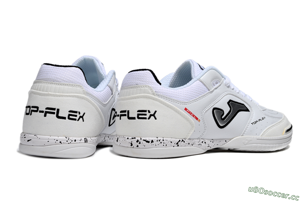 Men's Joma Top Flex IC Indoor & Futsal Low-Tops Football Shoes - White/Silver/Black 6