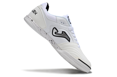 Men's Joma Top Flex IC Indoor & Futsal Low-Tops Football Shoes - White/Silver/Black