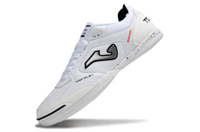 Men's Joma Top Flex IC Indoor & Futsal Low-Tops Football Shoes - White/Silver/Black