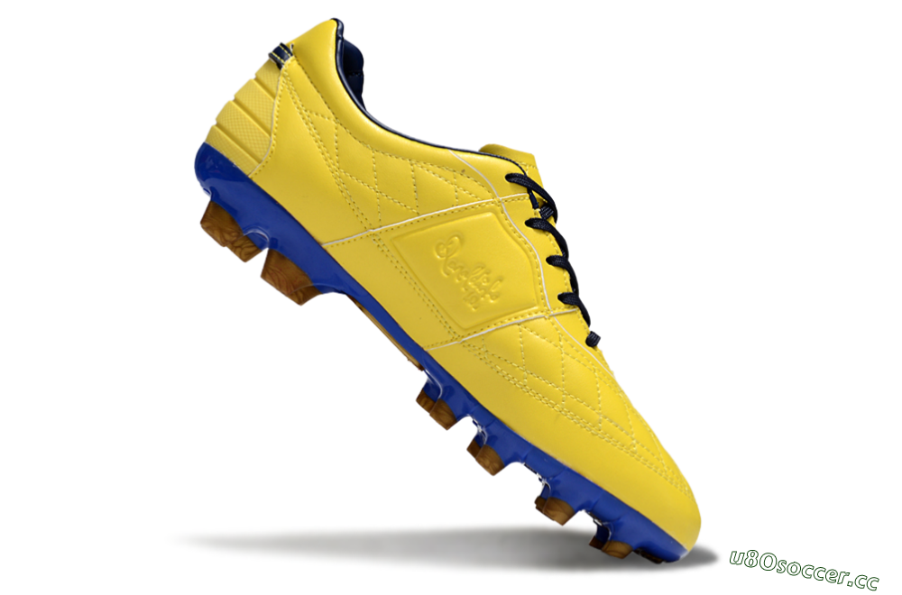 Men's Nike Tiempo Legend R10 Elite FG Firm Ground Low-Tops Football Boots - Yellow/Black/Blue 4