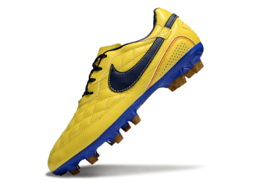 Men's Nike Tiempo Legend R10 Elite FG Firm Ground Low-Tops Football Boots - Yellow/Black/Blue