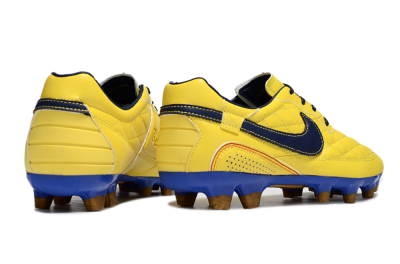 Men's Nike Tiempo Legend R10 Elite FG Firm Ground Low-Tops Football Boots - Yellow/Black/Blue