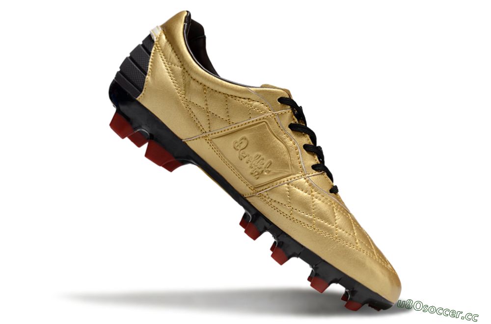 Men's Nike Tiempo Legend R10 Elite FG Firm Ground Low-Tops Football Boots - Gold/White/Red 4