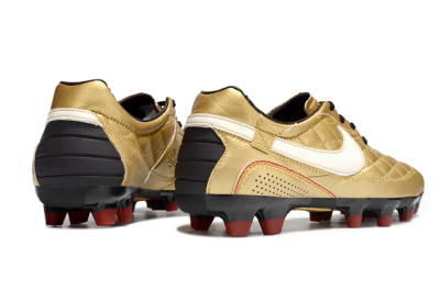 Men's Nike Tiempo Legend R10 Elite FG Firm Ground Low-Tops Football Boots - Gold/White/Red