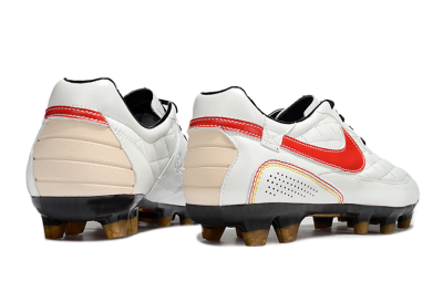 Men's Nike Tiempo Legend R10 Elite FG Firm Ground Low-Tops Football Boots - White/Red/Yellow