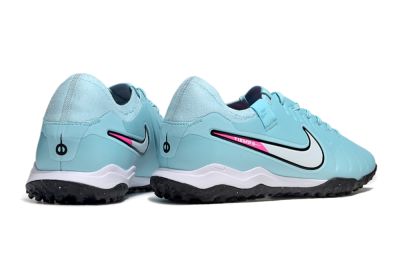 Men's Nike Tiempo Legend 10 Pro TF Artificial Turf Low-Tops Football Shoes - Jade/White/Pink