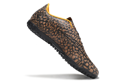 Men's Nike Hypervenom Phantom TF Artificial Turf Low-Tops Football Shoes - Brown/Black/Yellow