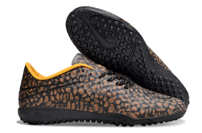 Men's Nike Hypervenom Phantom TF Artificial Turf Low-Tops Football Shoes - Brown/Black/Yellow