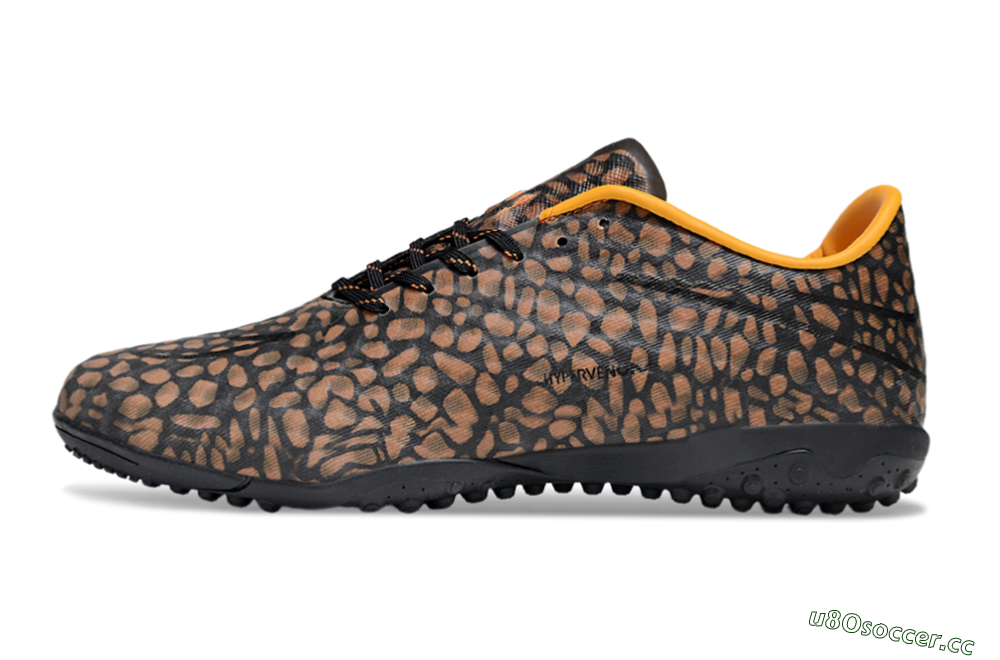 Men's Nike Hypervenom Phantom TF Artificial Turf Low-Tops Football Shoes - Brown/Black/Yellow 0