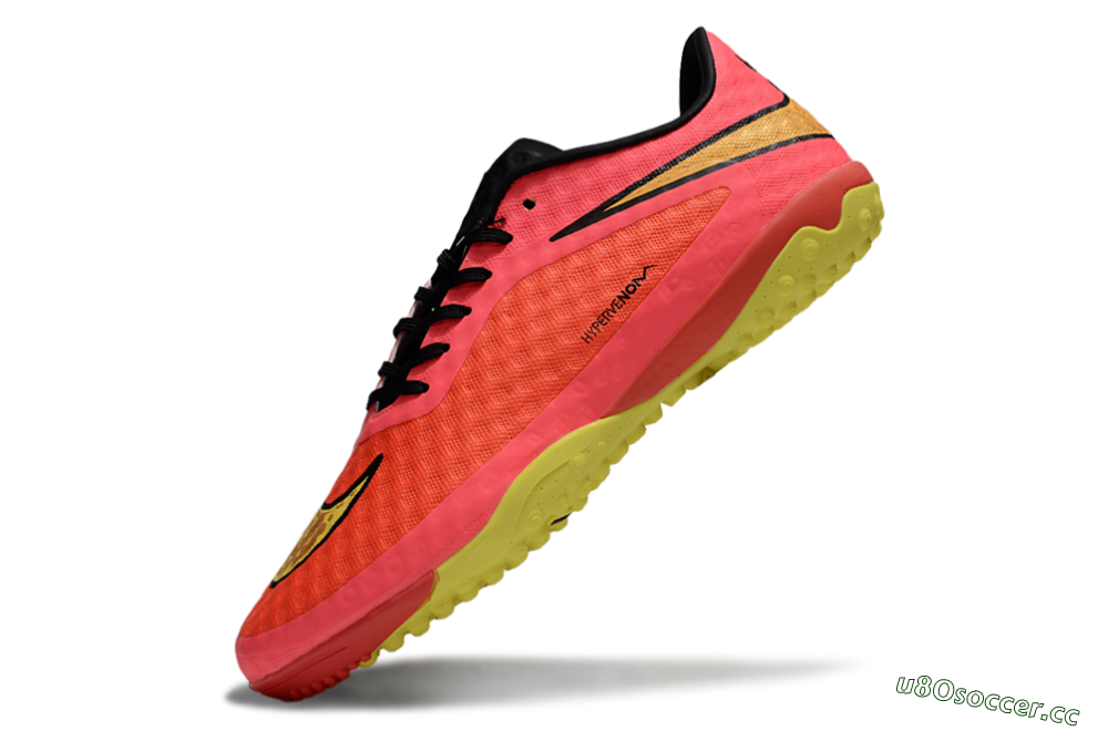 Men's Nike Hypervenom Phantom TF Artificial Turf Low-Tops Football Shoes - Red/Yellow/Black 5
