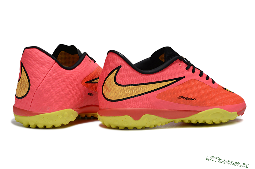 Men's Nike Hypervenom Phantom TF Artificial Turf Low-Tops Football Shoes - Red/Yellow/Black 6