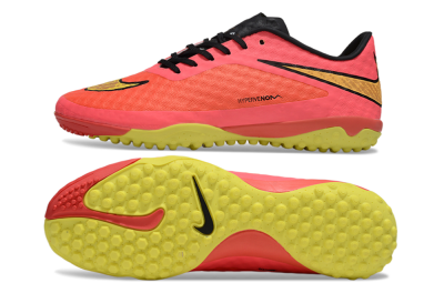 Men's Nike Hypervenom Phantom TF Artificial Turf Low-Tops Football Shoes - Red/Yellow/Black