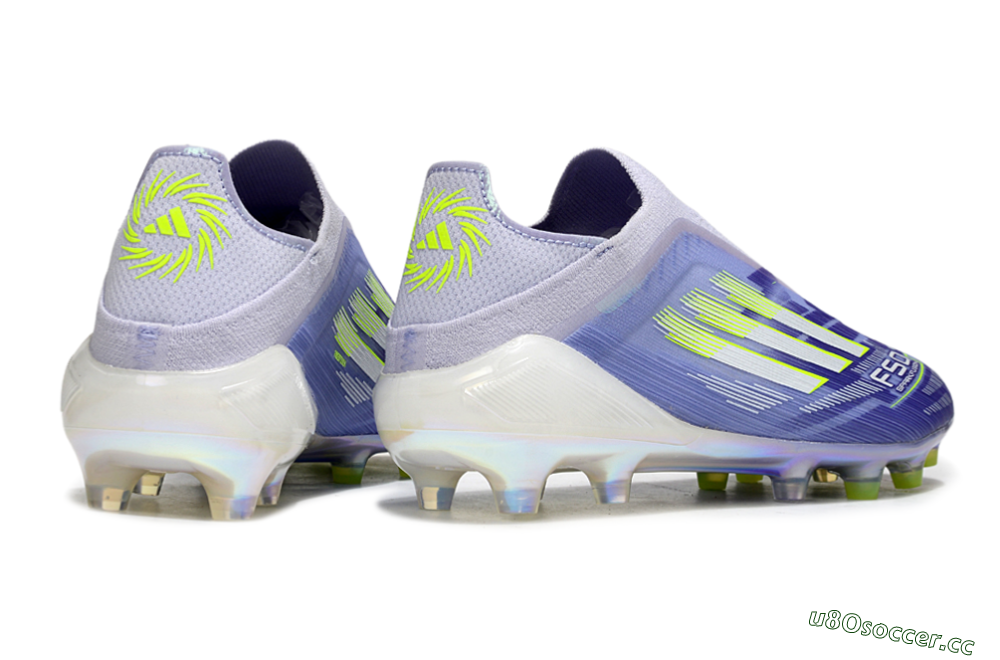 Unisex Adidas F50 Elite Laceless FG Firm Ground Low-Tops Football Boots - Blue/Silver/Yellow 6