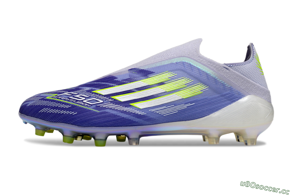 Unisex Adidas F50 Elite Laceless FG Firm Ground Low-Tops Football Boots - Blue/Silver/Yellow 0