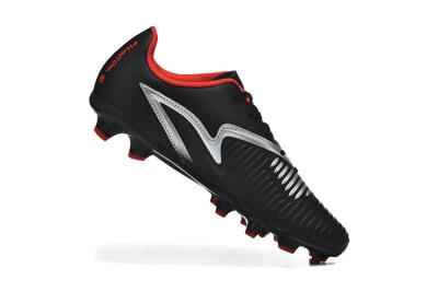 Men's Nike Phantom 6 Elite FG Firm Ground Low-Tops Football Boots - Black/Silver/Red