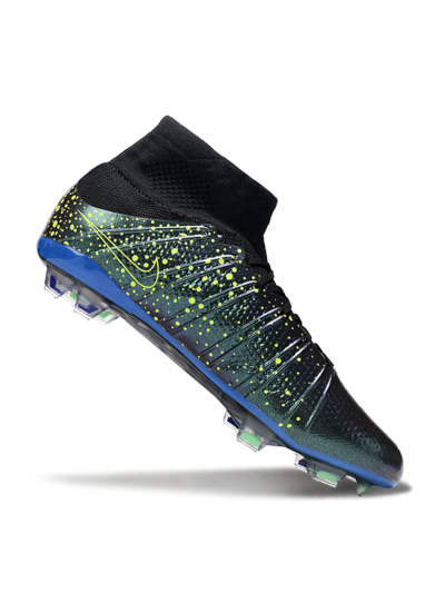 Men's Nike Zoom Mercurial Superfly 4 Elite FG Firm Ground High-Tops Football Boots - Black/Yellow/Blue