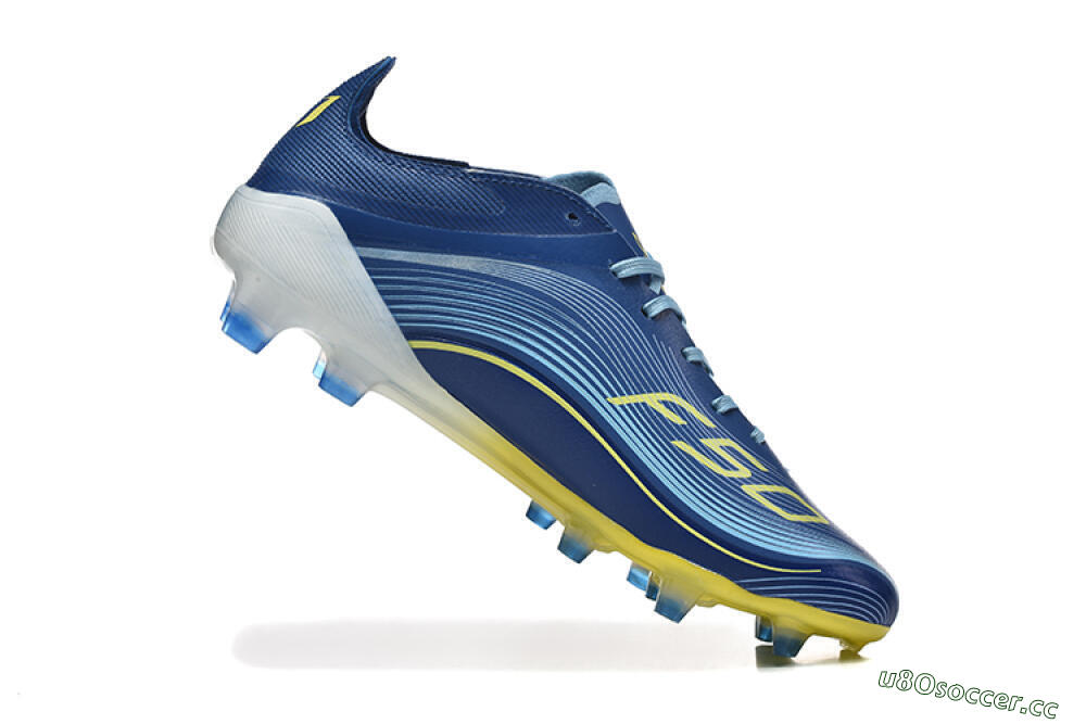 Men's Messi x Adidas F50 Elite FG Firm Ground Low-Tops Football Boots - Blue/Jade/Yellow 7